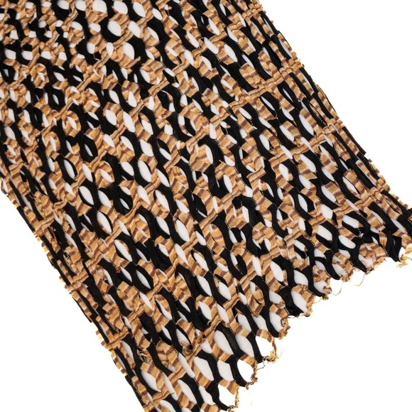 Missoni Metallic Open-Knit‎ Mesh Scarf Shawl – Black, Gold, Copper - Picture 4 of 5